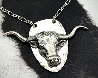 Sterling Silver Longhorn Pendant main image 0