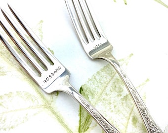 Wedding forks for the Bride and Groom