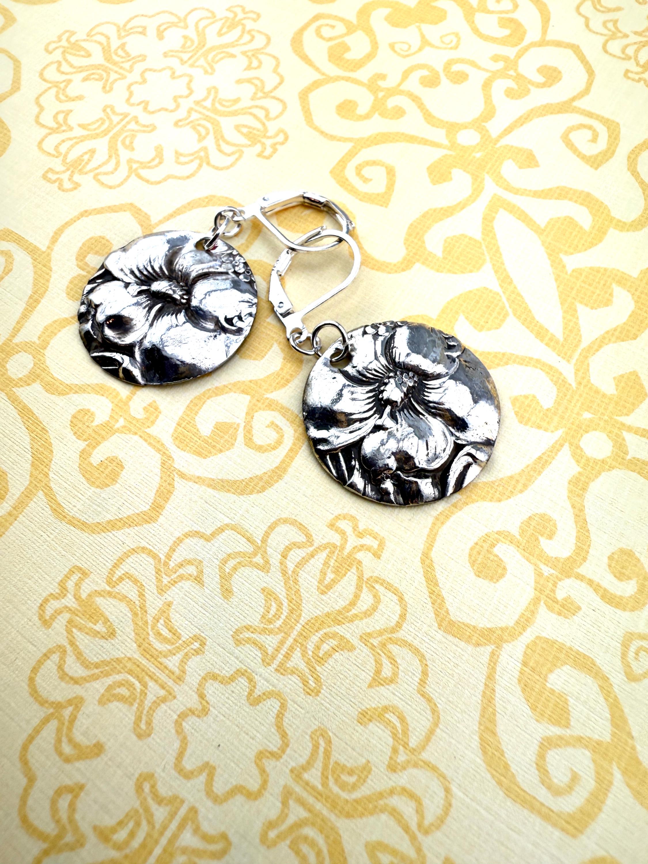 Floral Silverware Earrings