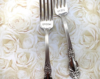 Wedding forks for the Bride and Groom