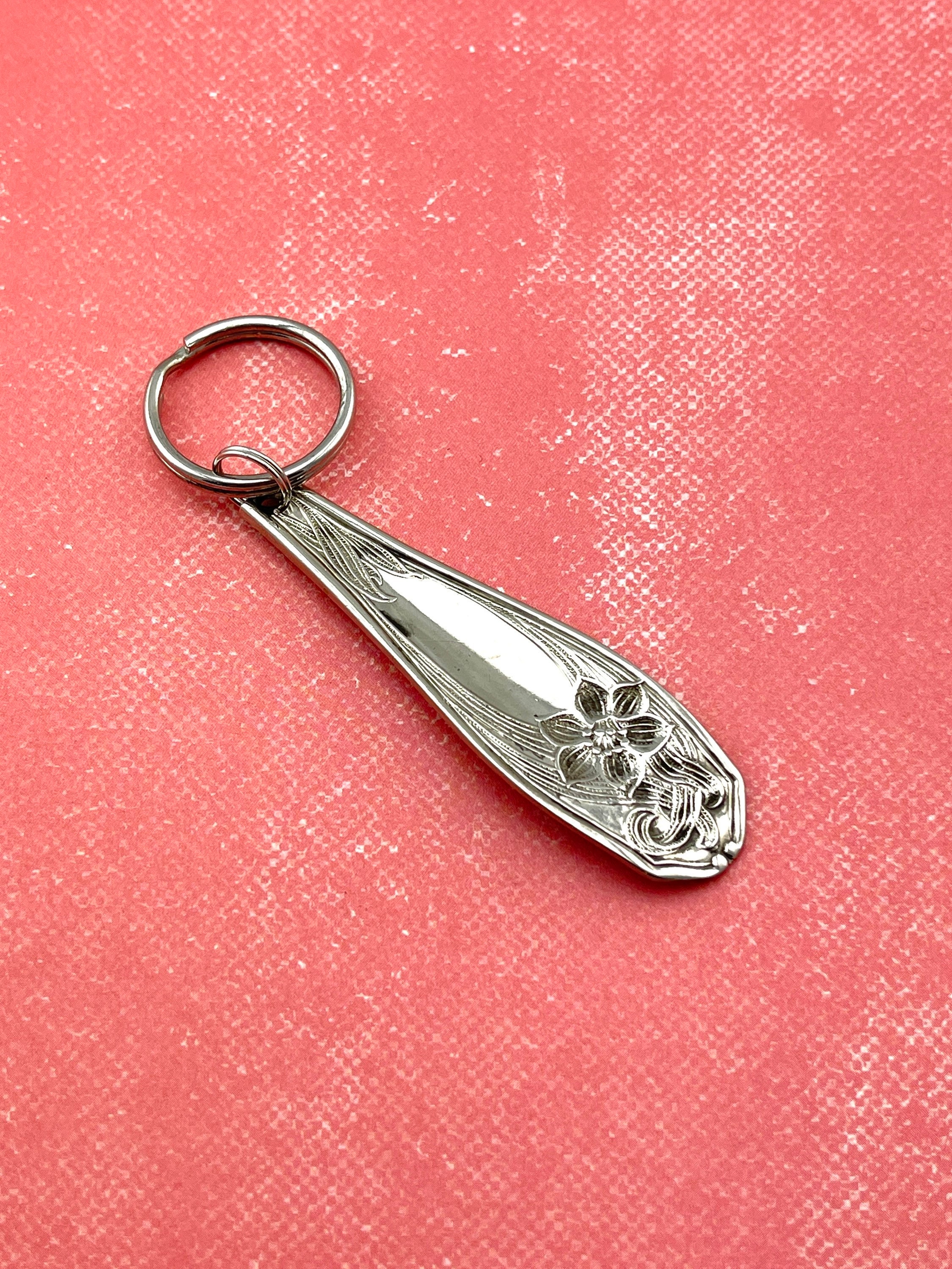 Floral Silverware Key Chain Etsy Floral Silverware Key Chain Etsy