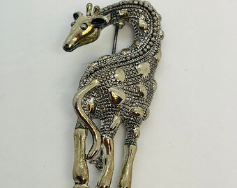 Giraffe Silver Vintage Brooch