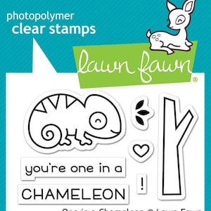 Lawn Fawn Stamps Set One in a Chameleon | Clear rubber stamps for card making supplies | scrapbooking supplies | craft  supplies