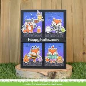 Lawn Fawn Stamps Set Fox Costumes Before 'n Afters Clear rubber stamps for card making supplies scrapbooking supplies craft supplies image 3