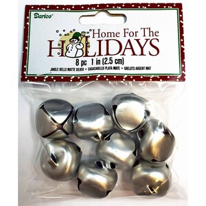 Darice jingle bells Vacuum Silver 25mm |  bells for  crafting | Card making supply | Crafting supplies