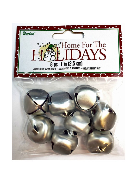 Darice Jingle Bells Vacuum Silver 25mm Bells for Crafting Card