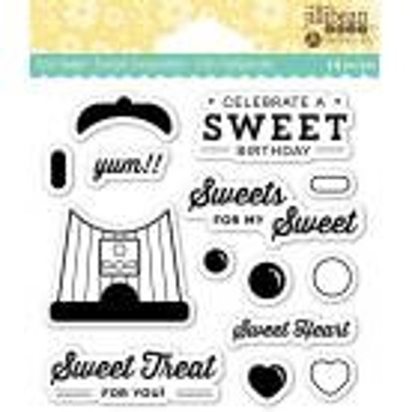 Bo Bunny Stamps Set Sweet Treats| Clear rubber stamps for card making supplies | scrapbooking supplies | craft  supplies