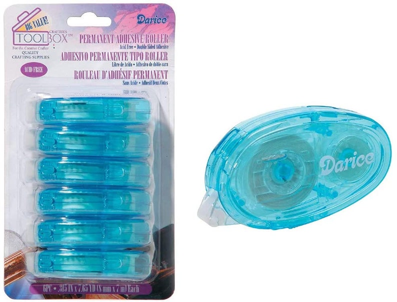 Tape Roller Double Sided Adhesive 8mm x 7m 6 pcs Big Etsy