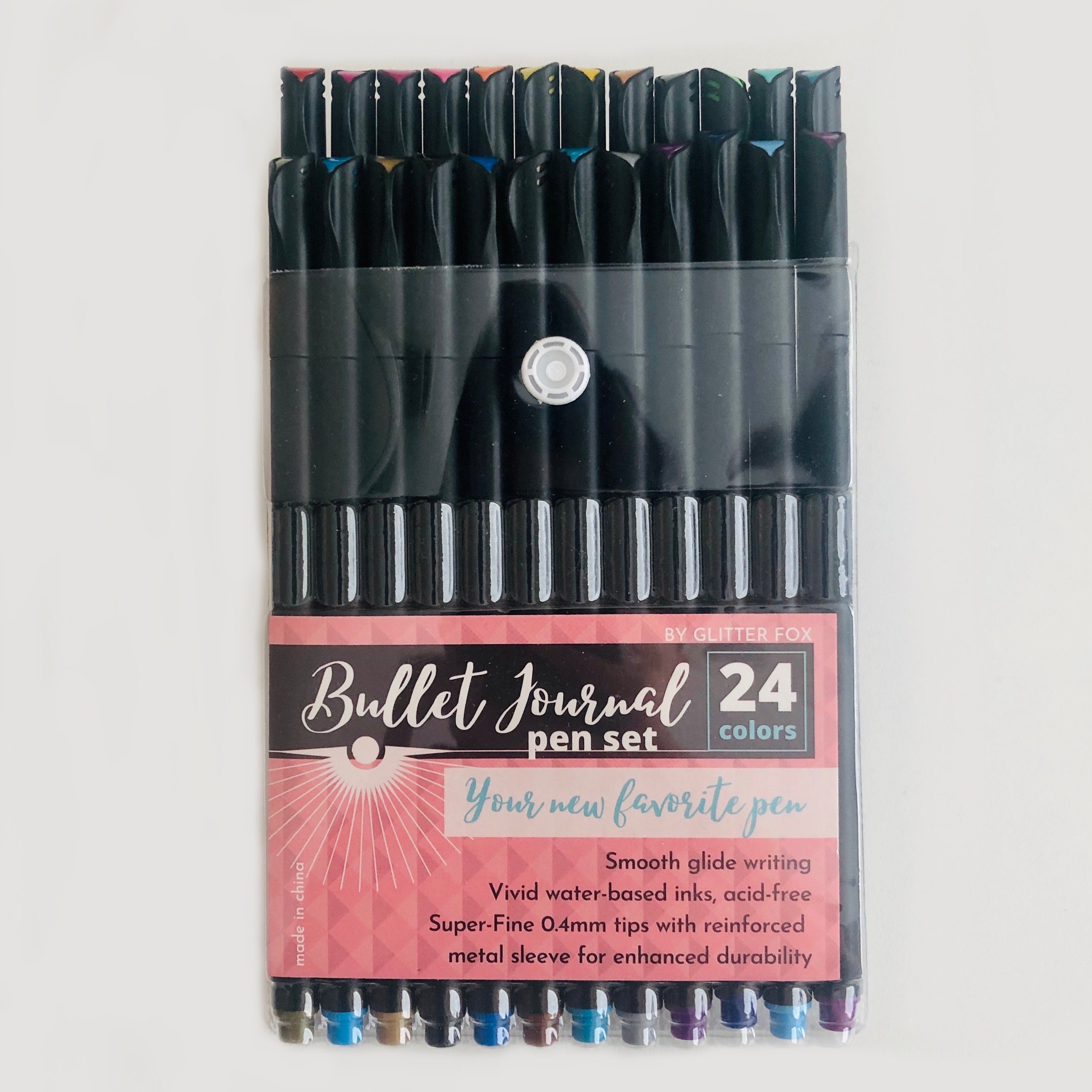 MICKYU 24 Pack Colored Pens Bullet Journal Supplies 0.4 mm Fineliner No  Bleed Planner Pens Art Drawing Markers for Note Coloring Book