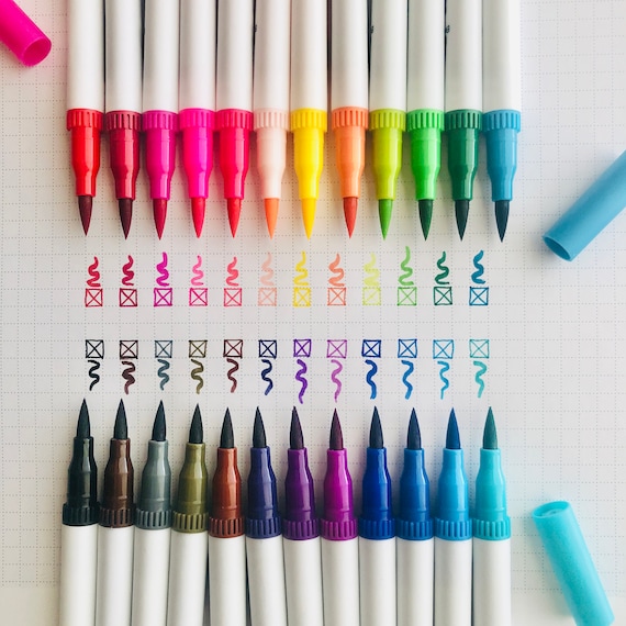 Bullet Journal Pens and Planner Pens Fine Tip Acid Free 24 Colors Crafting,  Scrapbooking, Teacher Planner, Student Planner Accessories 