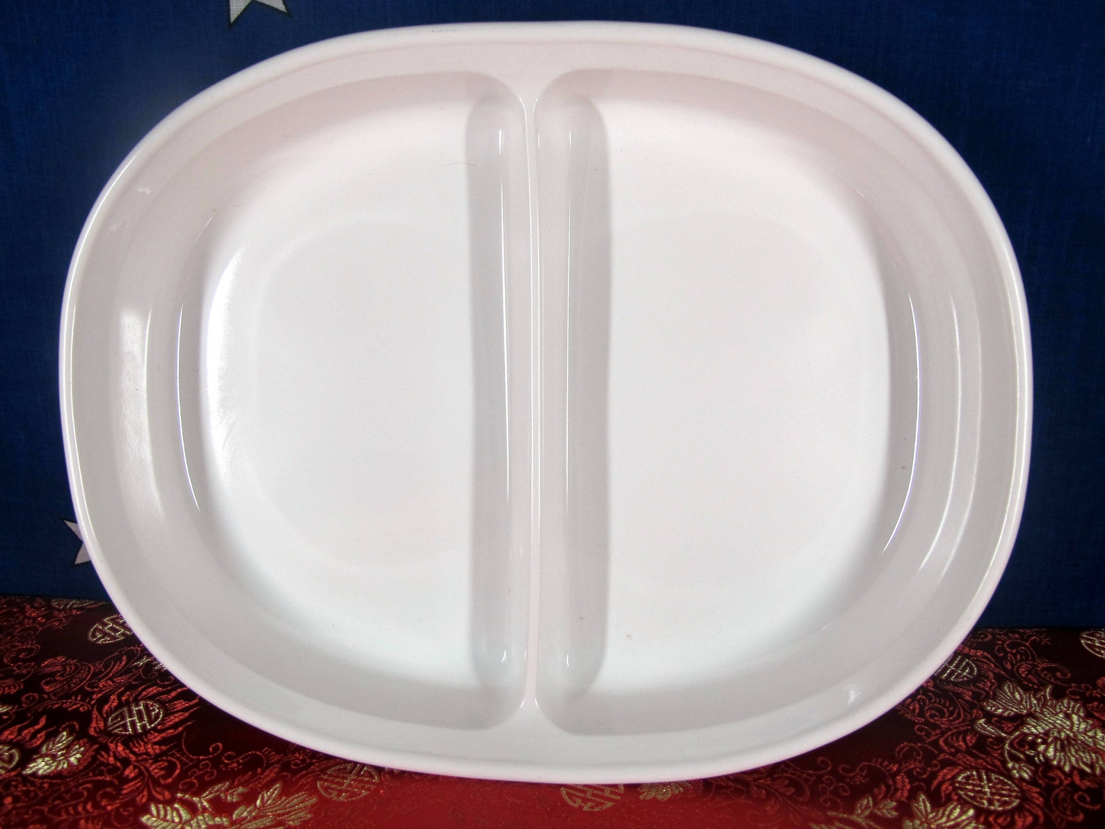 Corning Ware MC6B French White Divided Oval Casserole Etsy