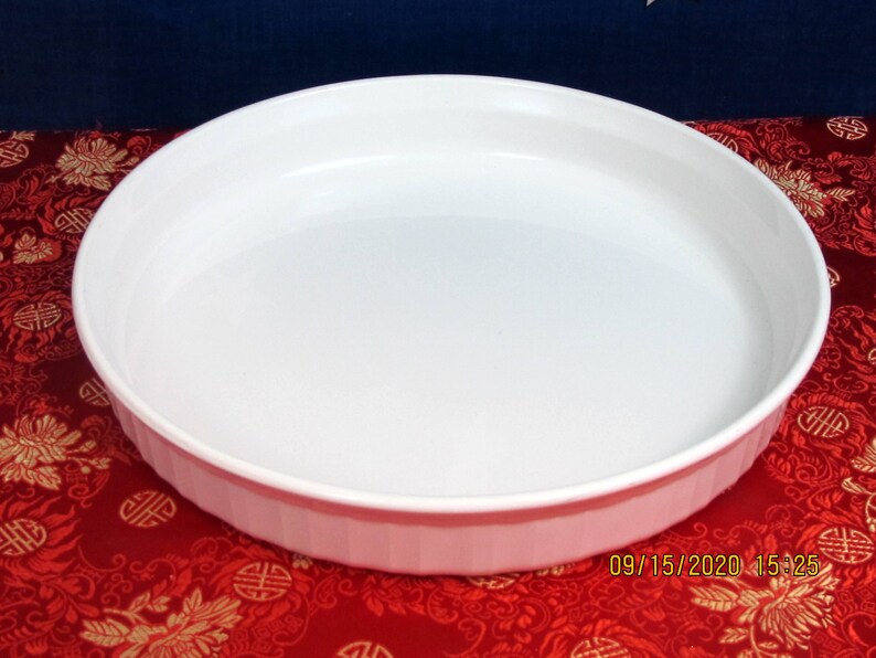 Corning Ware F3B French White Round Quiche Tart Pan Baking Etsy