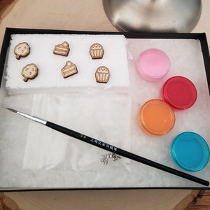 Sweets DIY Earring Kit - Sweets Painting Earring Kit - Stud Earring Kit - Make Your Own Earring Kit