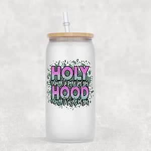 Holy Hood 13oz - 18oz Frosted Beer Can Glass, Coffee Can Glass, Beer Glass, Soda Glass