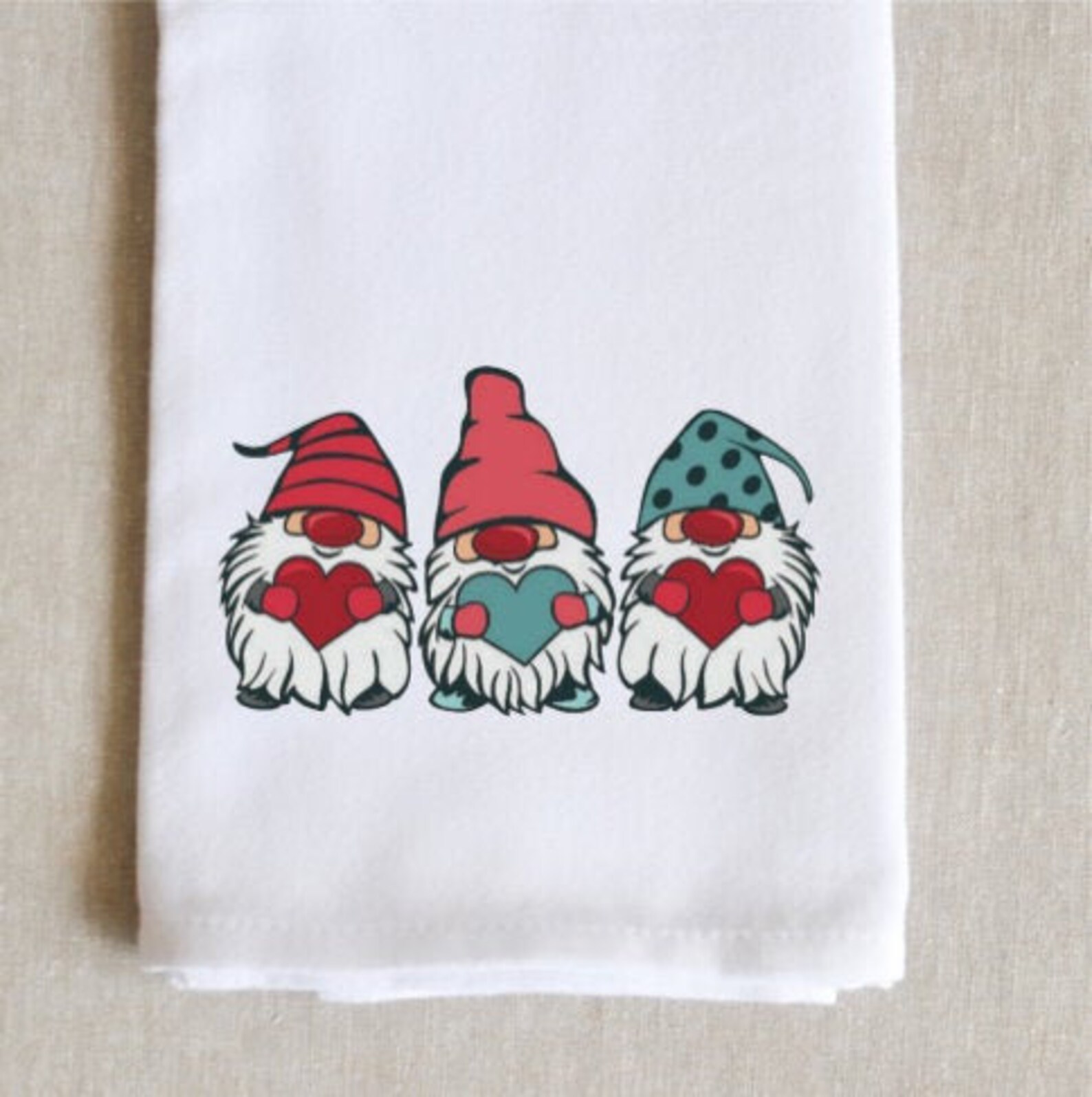 Gnomes Kitchen Towel Valentin'es Day Kitchen Decor | Etsy