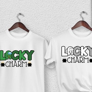 St. Patrick&#39;s Day Lucky Charm Among US Character Shirt, Full Color, Coloring, Kids Shirt, Kids Coloring Shirt
