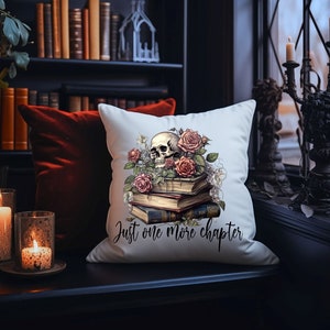 Reading Pillow, Book Pillow, Gothic Book Throw Pillow
