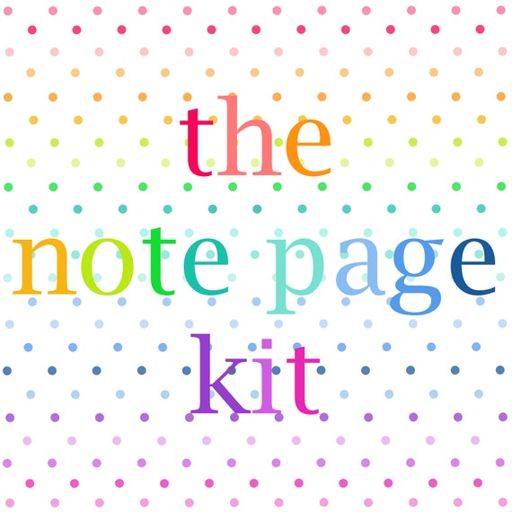NOTE PAGES Printable Lined Journal Planner Notebook Sheets | Etsy