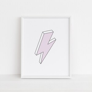 Pastel Purple Lightning Bolt DIGITAL Print/INSTANT Download
