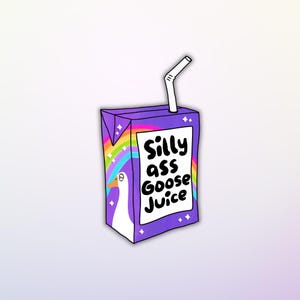 goose juice box sticker, vinyl stickers, funny stickers, laptop stickers, water bottle stickers, Kindle stickers, cute stickers, car decals