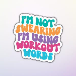 Workout Wörter Aufkleber, Vinyl Aufkleber, lustige Aufkleber, Laptop Aufkleber, Wasserflasche Aufkleber, Kindle Aufkleber, niedliche Aufkleber