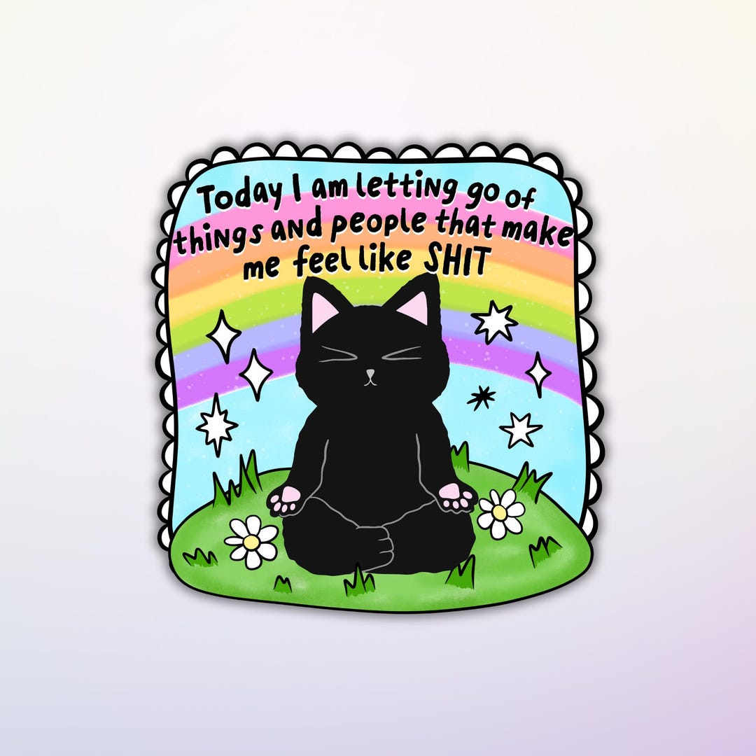 Sticker Let Go Letting Go Vinyl Sticker: Funny Laptop Decal, Water Bottle Sticker - Etsy