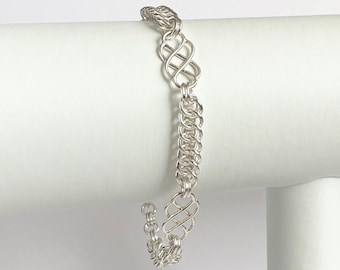Celtic Style Sterling Silver Persian Chainmaille Bracelet