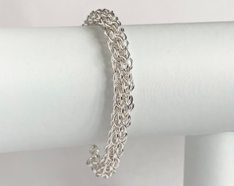 Sterling Silver Lace Chainmaille Bracelet