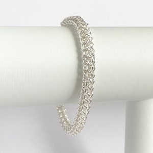 Sterling Silver Full Persian Ladies Chainmaille Bracelet with Toggle Clasp