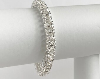 Sterling Silver Box Chainmaille Bracelet