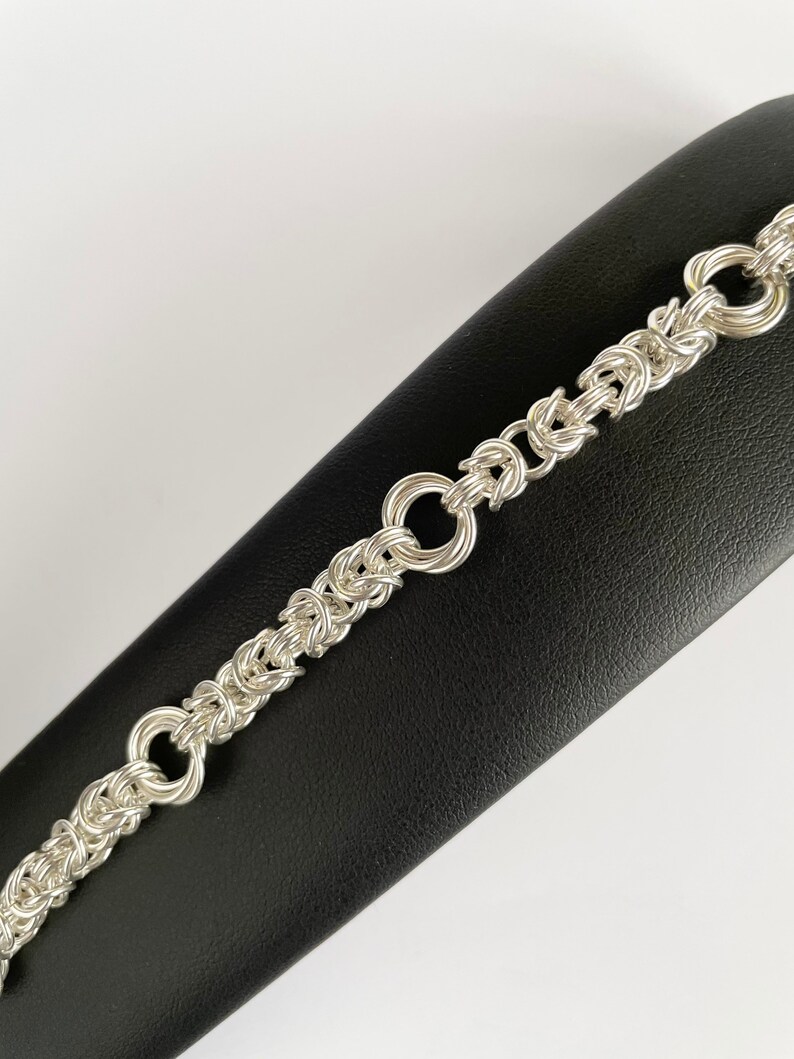Sterling Silver Mobius and Byzantine Chainmaille Bracelet Etsy UK