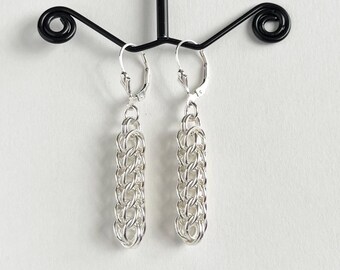Sterling Silver Full Persian Chainmaille Earrings