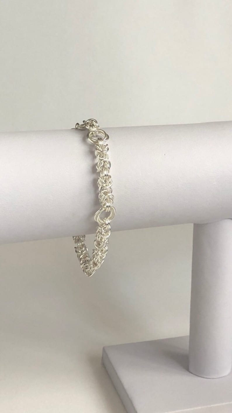 Sterling Silver Mobius and Byzantine Chainmaille Bracelet Etsy UK