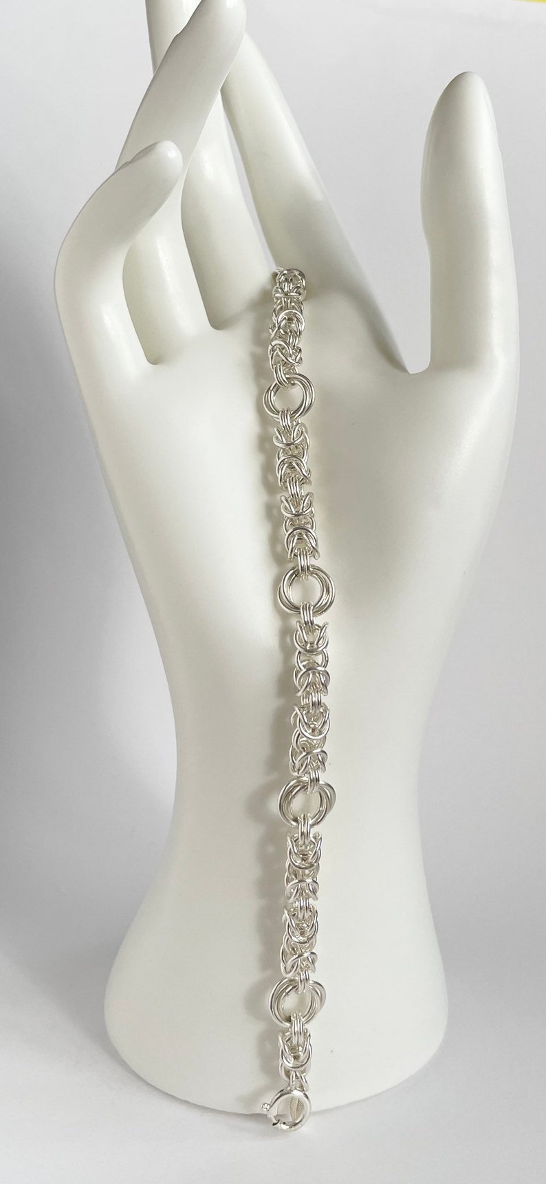 Sterling Silver Mobius and Byzantine Chainmaille Bracelet Etsy UK