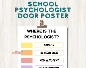Skolpsykolog dörrposter digital nedladdning