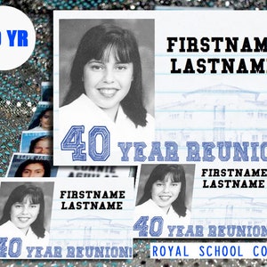 40 Jahre (ROYAL) DIGITALER DOWNLOAD - High School Reunion - Namensschild-Vorlage