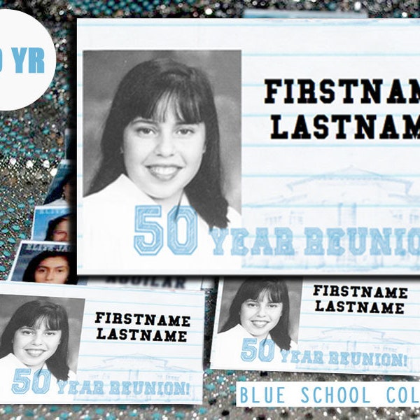 50th Class Reunion Name Tag Etsy