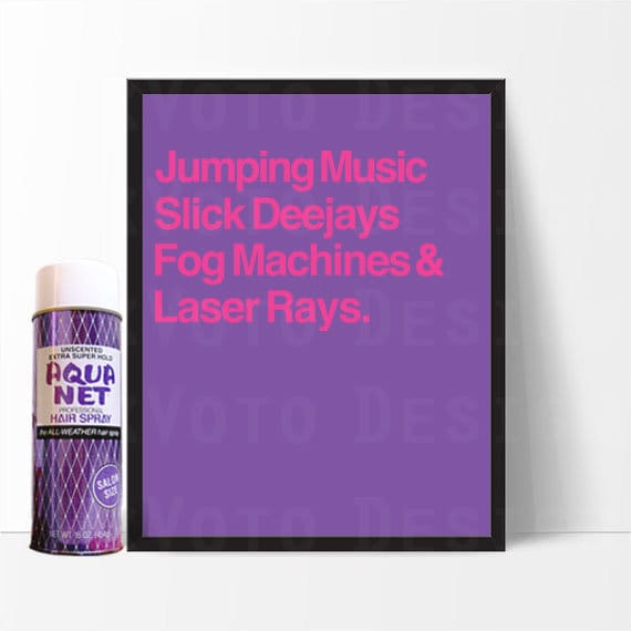 Jumping Music, Slick Deejays, Fog Machines & Laser Rays, Digital Download, Song Lyrics Wall Art