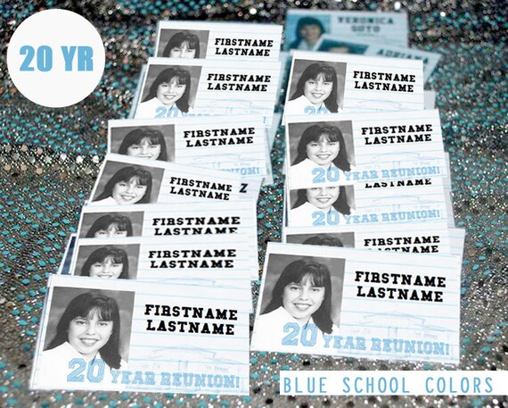 Year Blue Digital Download High School Reunion Name Etsy
