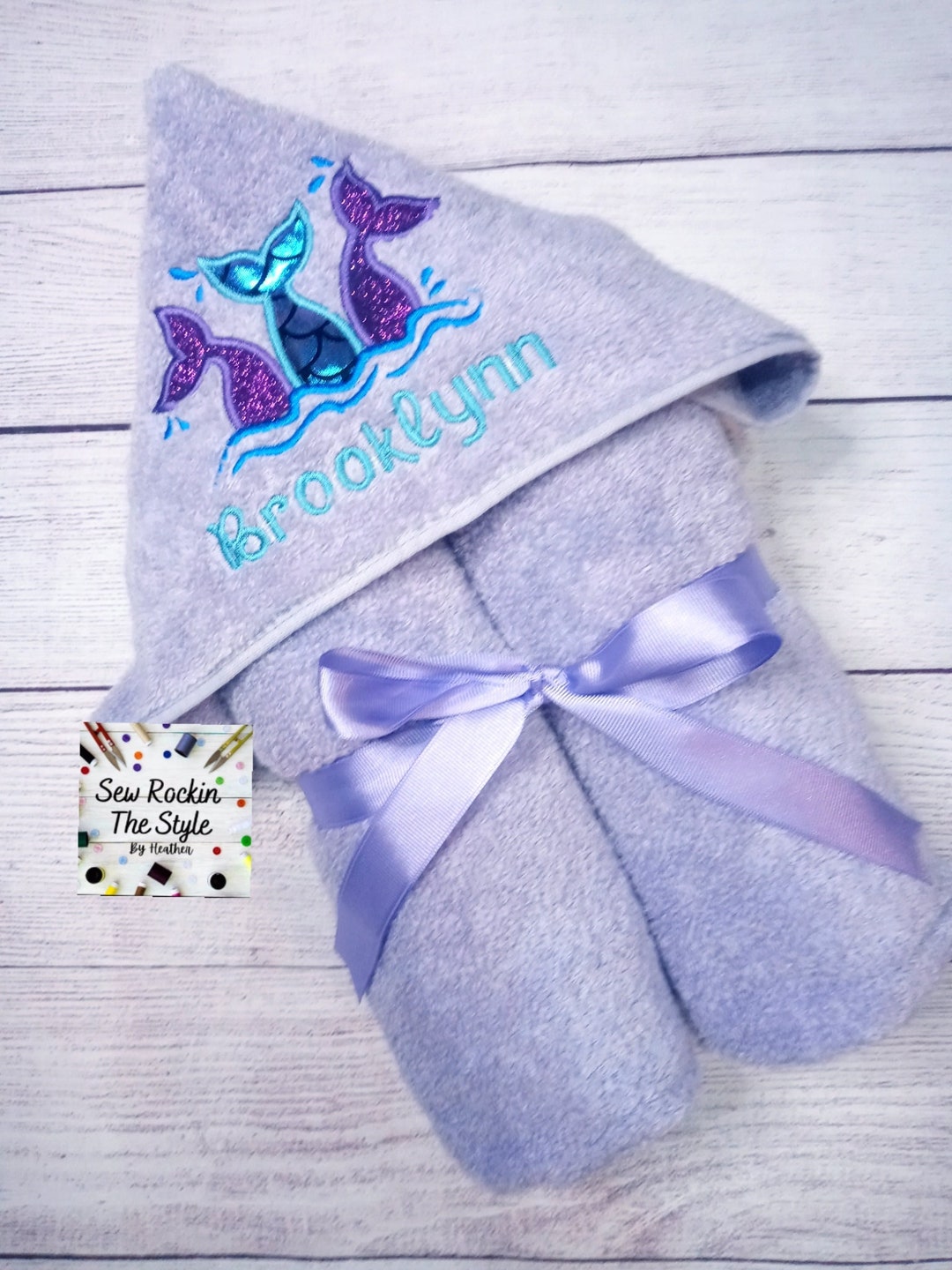 Personalized Mermaid Hooded Towel,mermaid Bath Towel, Beach Towel,mermaid Towel, Mermaid