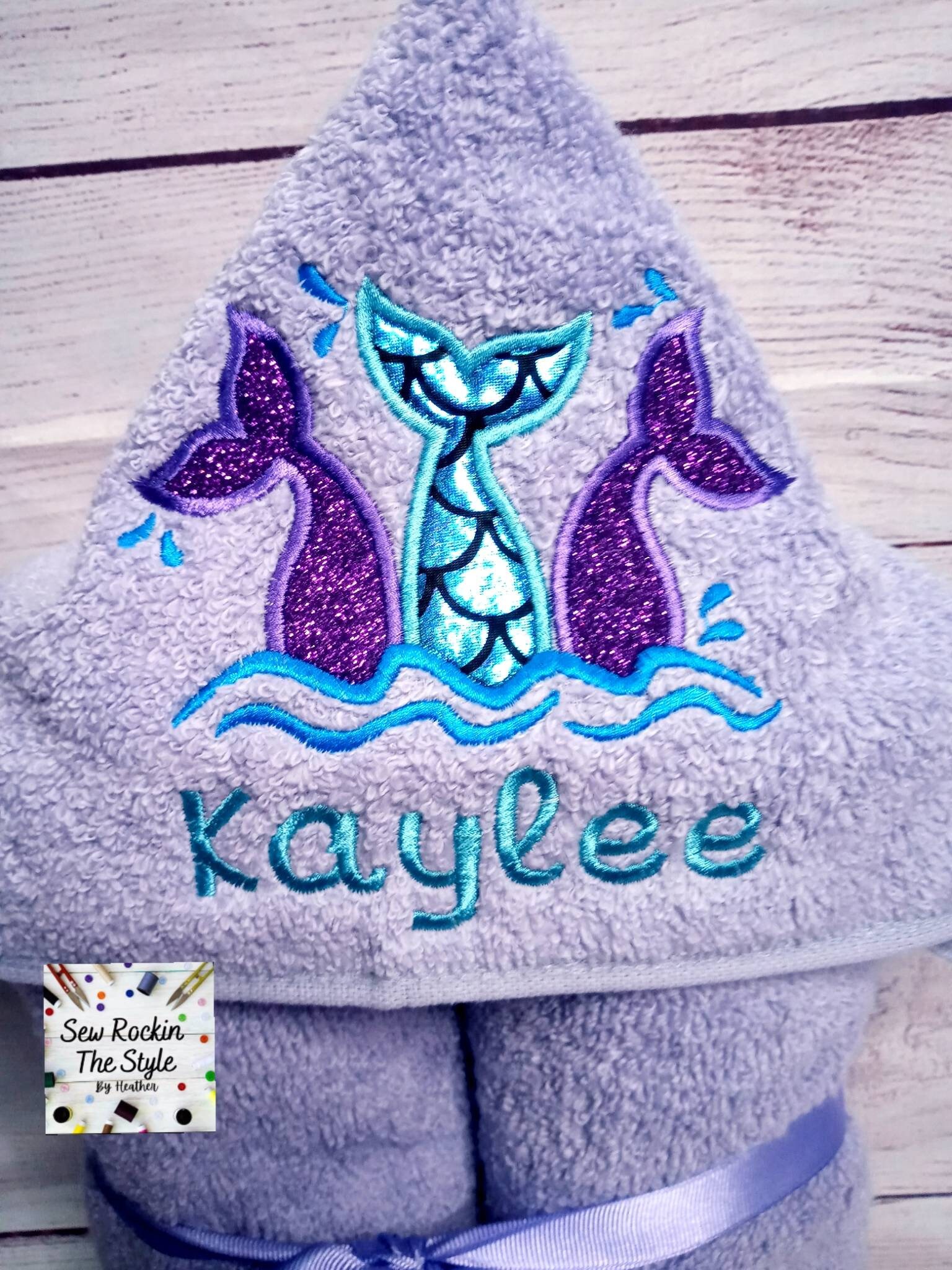 Personalized Mermaid Hooded Towel,mermaid Bath Towel, Beach Towel