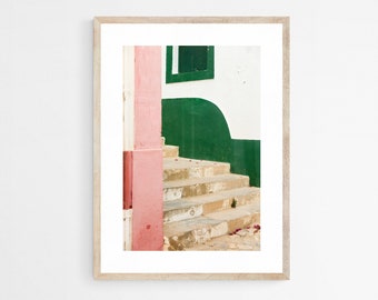 Pink and Green Art, Abstract Photography, Color Block Photography, 16x20 Vertical Print, Green Canvas Art, Statement Art Print, Modern Photo