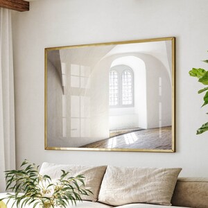 Copenhagen Print for Minimalist Interior, Denmark Fine Art Photography, Scandinavian Wall Art, Rundetaarn Print, 24x36 White Artwork