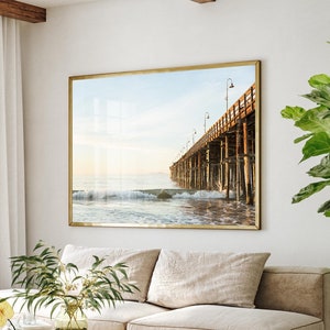 Ventura Pier Photo Print, Southern California Wall Art, Framed Seascape Artwork, Coastal Modern Home Decor, Ocean Landscape Photography