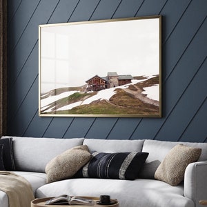 Impresión de los Alpes franceses, fotografía del Tour du Mont Blanc, arte de paisaje de montaña, impresión en lienzo de 30 x 40, decoración para cabañas, decoración de pared al aire libre