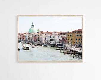 Venice Italy Grand Canal Print, Europe Cityscape Art, Bathroom Wall Decor, Wanderlust Photography, Contemporary Living Room Decor Over Sofa