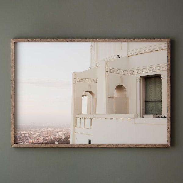 Griffith Observatory Print, Los Angeles Cityscape Photography, Art Deco Interior Decor, Hollywood Regency Artwork