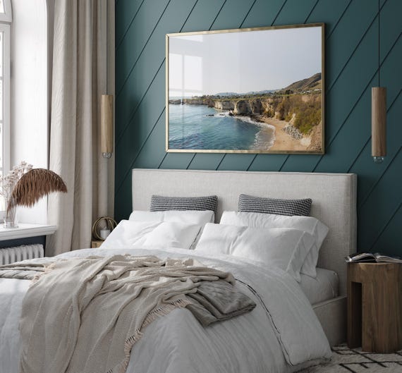 Pismo Beach Seascape Photography Print, California Coast Artwork, Ocean Cliffside Coastal Canvas Art