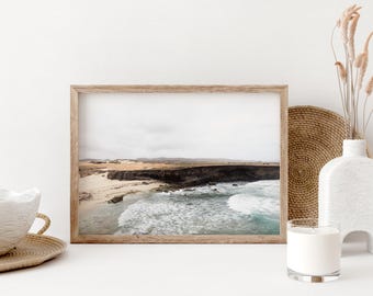 Dramatic Aruba Seascape Art Print, Arikok National Park Photography, Coastal Desert Interior Decor