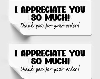 Small Business Customer Appreciation Thank You Stickers - Appreciate You Stickers